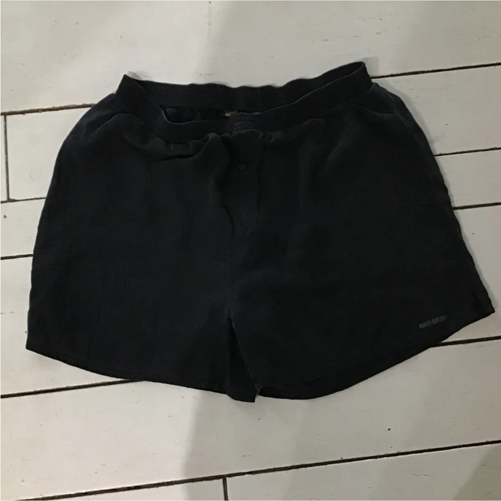 Harley Davidson 100% Silk Black Silky Boxers Shorts Sz XXL 2XL